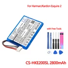 Аккумулятор Для HarmanKardon Esquire 2, высокое качество, запасная батарея, CP-HK03, GSP805070, Аккумулятор 3,7 в, 2800 мА  ч