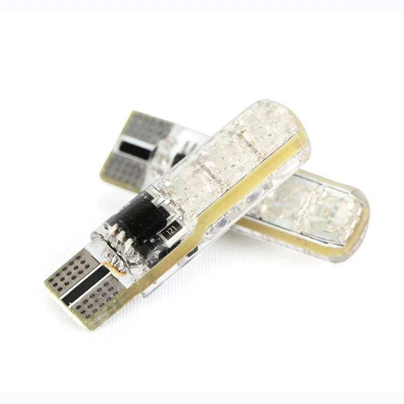 2x T10 W5W светодиодный 5050 SMD автомобильный купол для чтения клиновая лампа света RGB