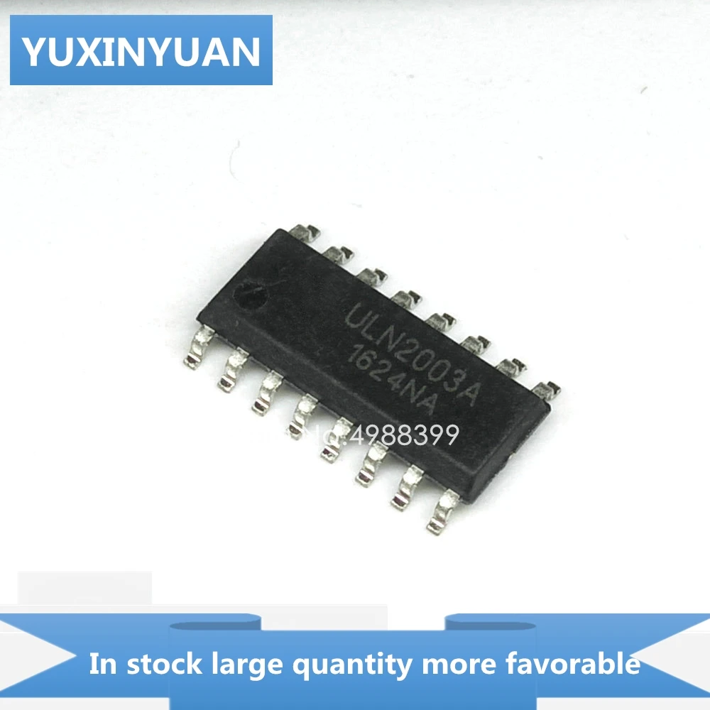 YUXINYUAN 10PCS/LOT ULN2003A ULN2003 ULN 2003A N2003 LN2003 SOP16 in stock | Электронные компоненты и