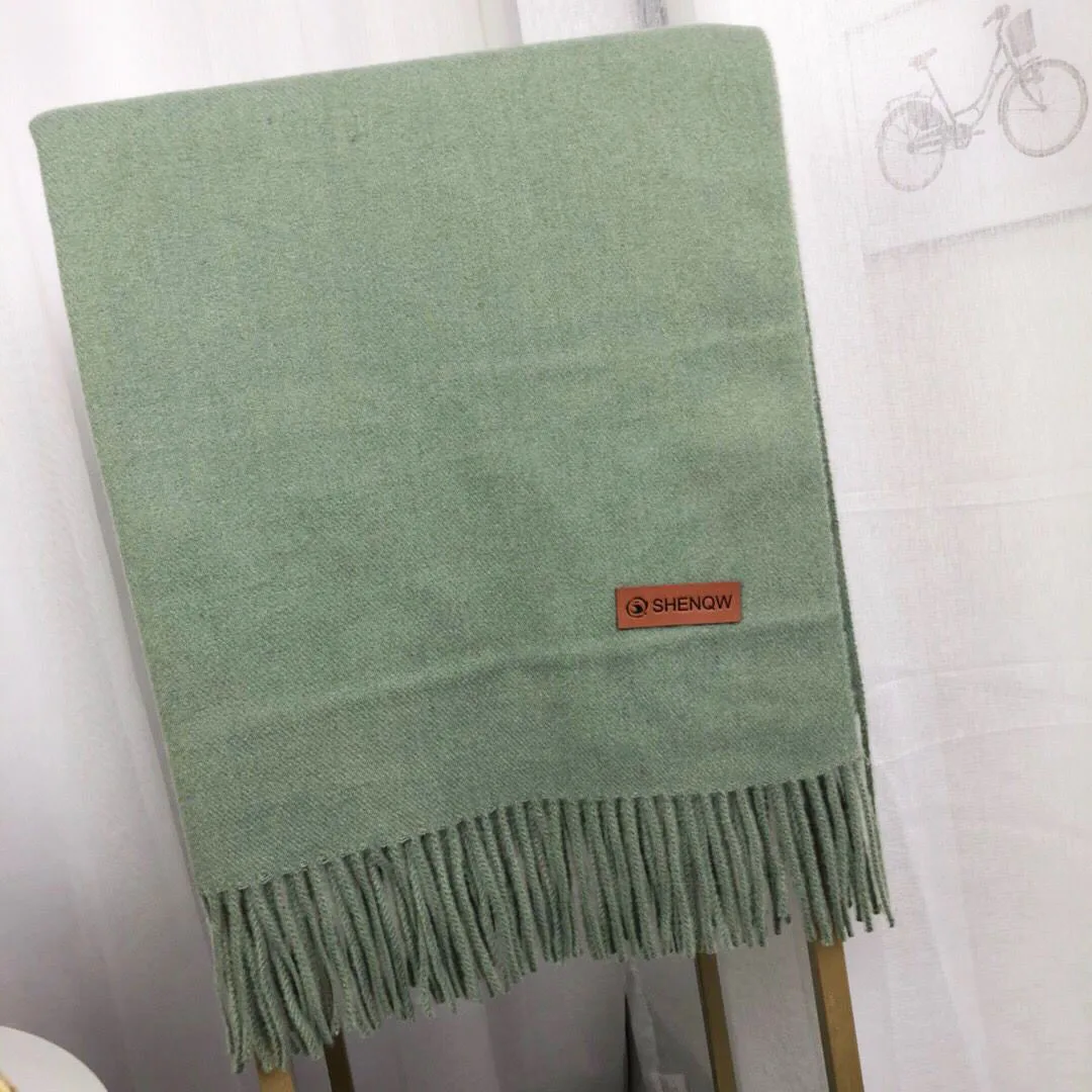 Шарф женский однотонный кашемировый длинный шарф карамельных цветов в Корейском