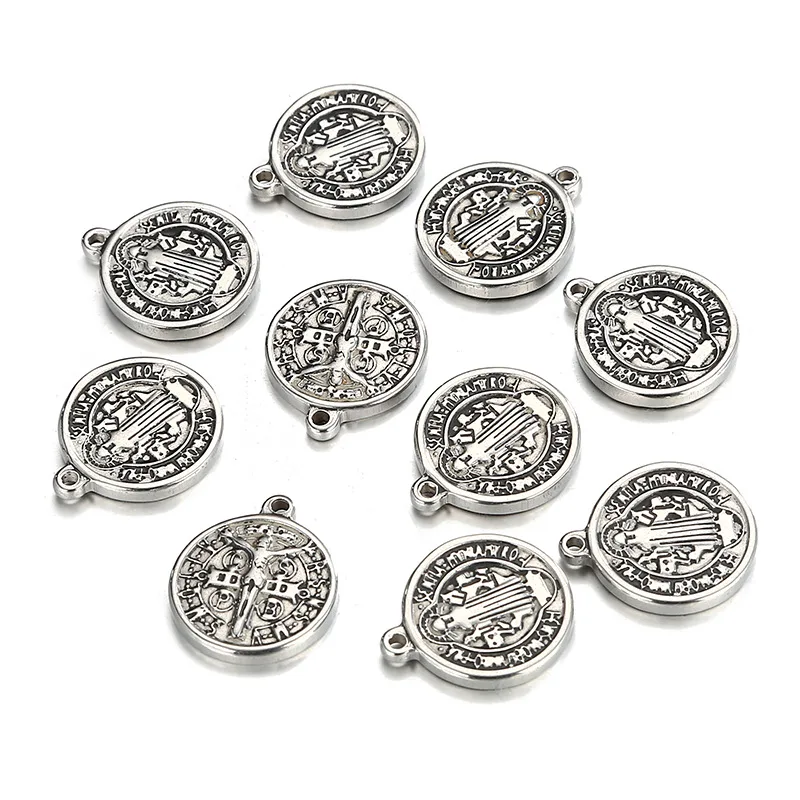 100% нержавеющая сталь Сан Бенито медаль Иисуса очарование металла Святого