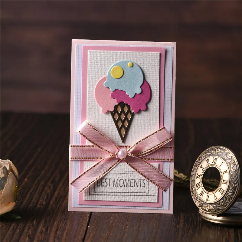 Мороженое Металл резки трафарет шаблон для DIY тиснение бумаги фотоальбом