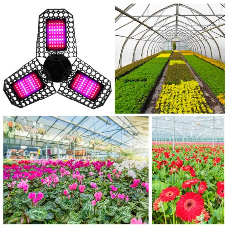 

Складной светодиодный светильник полного спектра для выращивания растений, 108/126/144, E27, красный и синий спектр, комнатный светильник для выра...