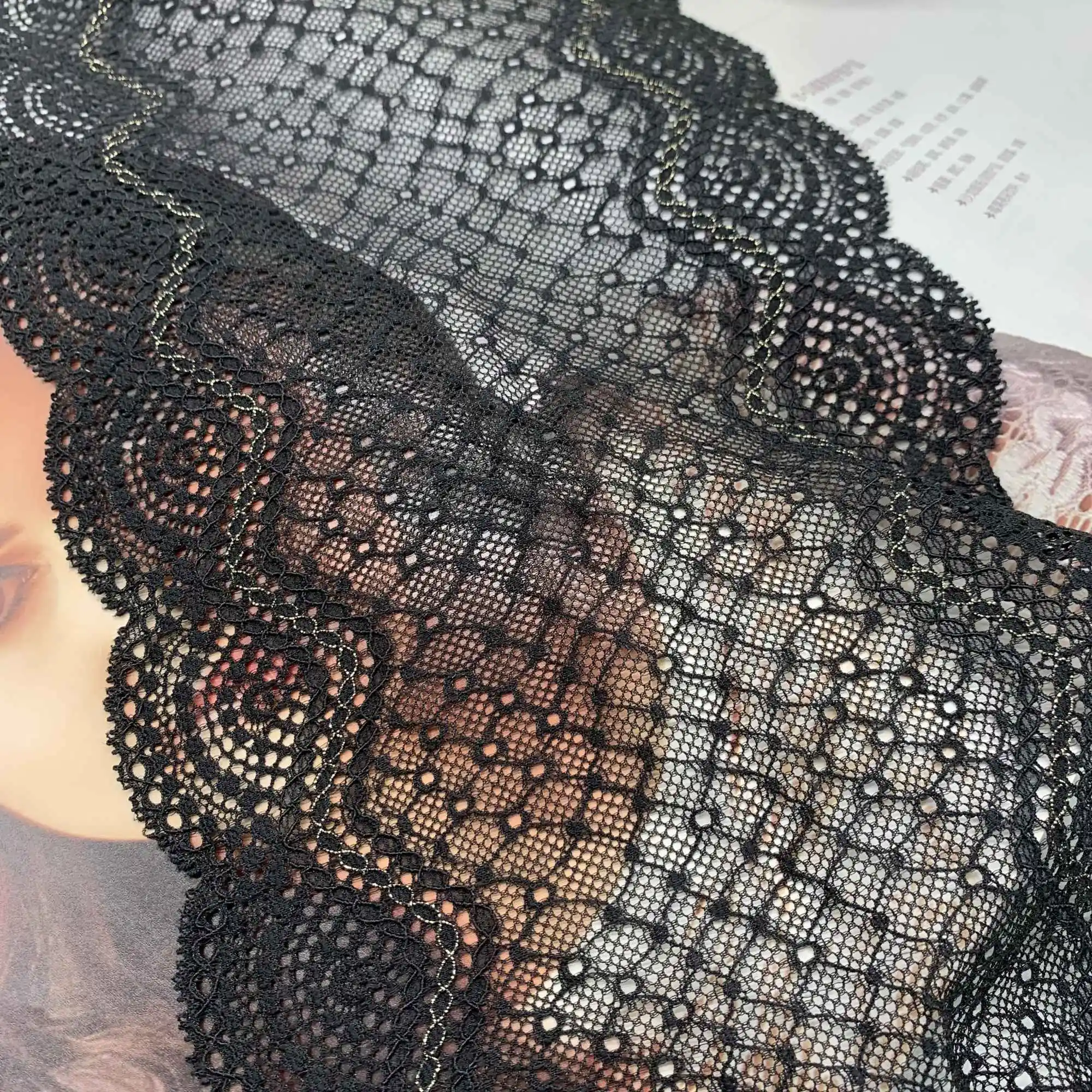 3 Ярд/партия эластичная кружевная ткань 18 см|Кружево| |