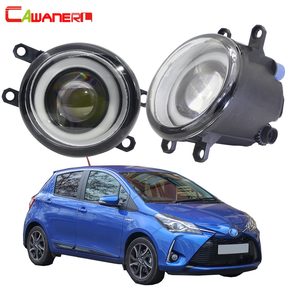 

2 X Car Front Bumper LED Fog Light Angel Eye Daytime Running Lamp DRL 30W 12V For Toyota Yaris (_P13_) Hatchback 2010-2019