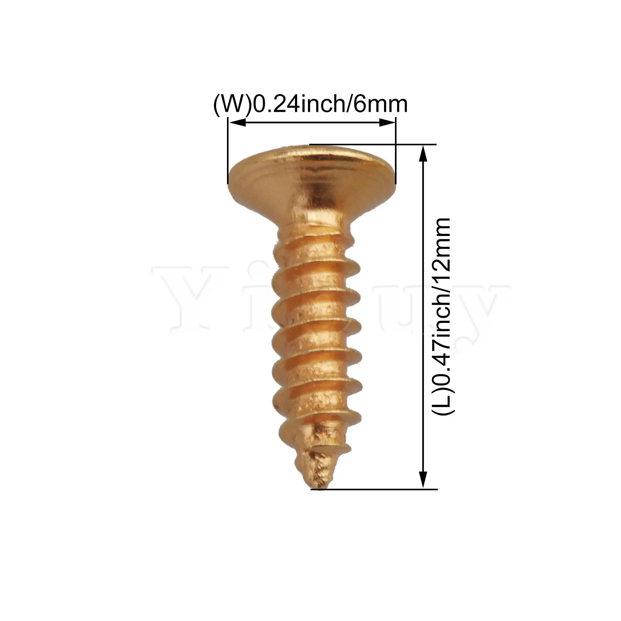 

Yibuy 50 x Golden Guitar Bass Pickguard Screw For Guitar