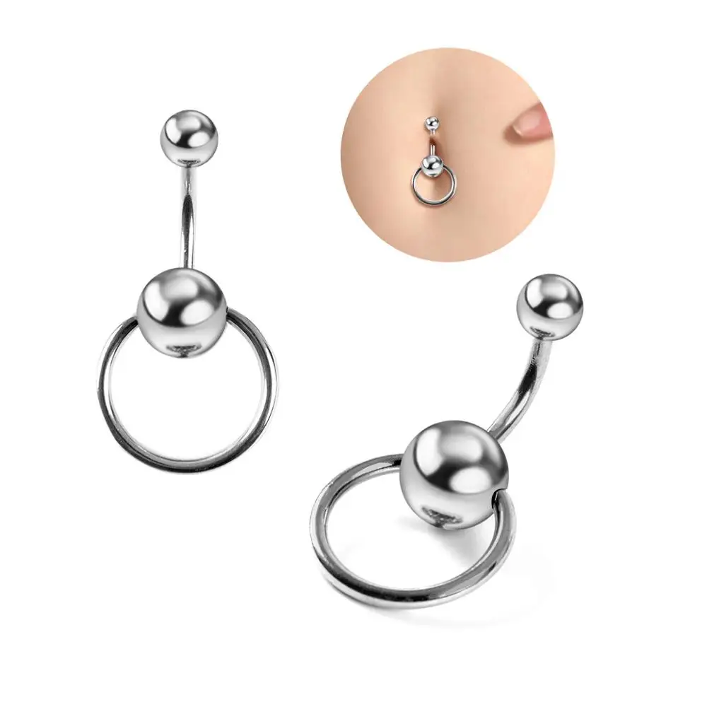 

Navel piercing Circle Surgical Steel Sexy Belly Button Ring belly piercing Jewelry Accessories for women