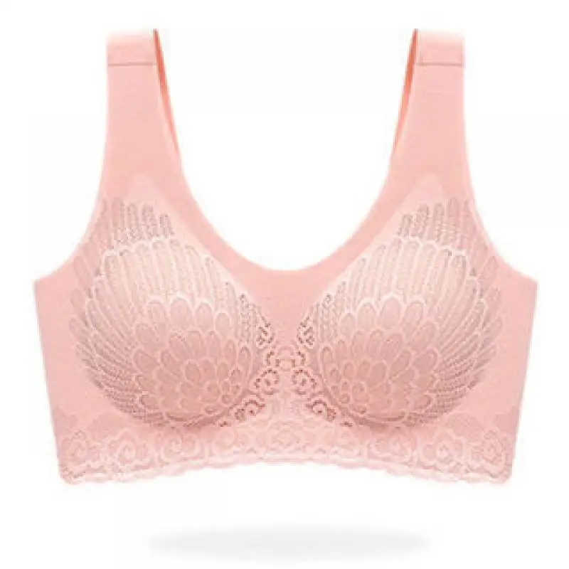 Бюстгальтер женский спортивный кружевной без косточек бесшовное нижнее белье с