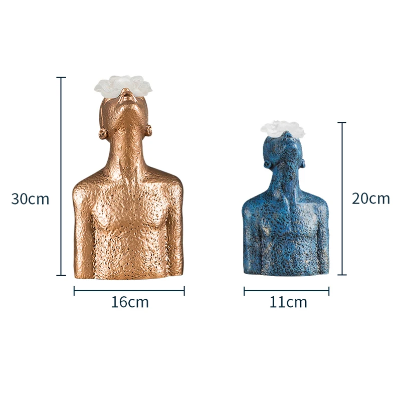 Простая Роскошная портретная скульптура из смолы украшение для дома гостиной