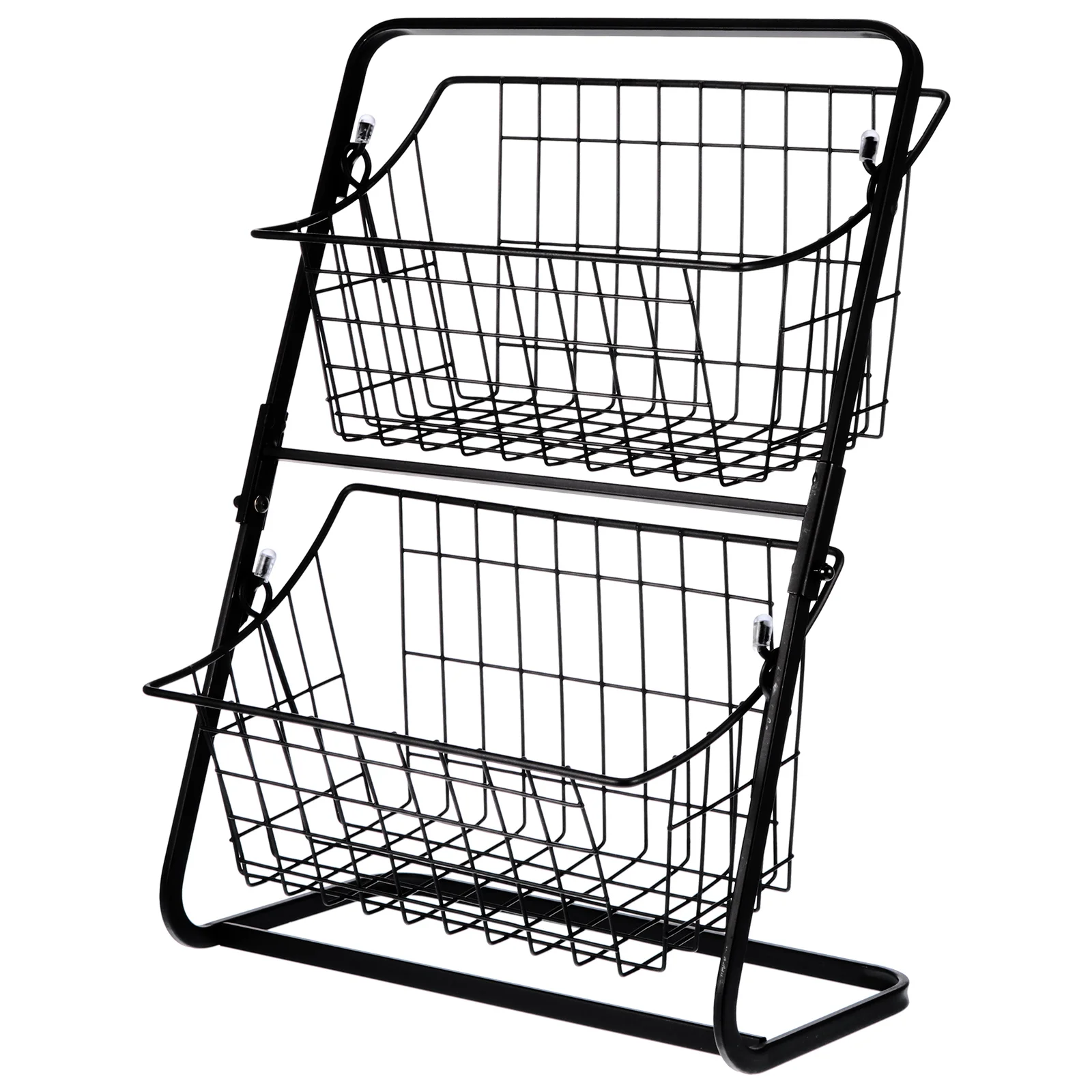 

2-Tier Basket Stand Storage Shelf Organizer For Fruit Vegetables Toiletries Household Bathroom Cosmetic Storage Basket