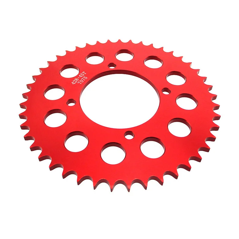 XLJOY 428 45 зубьев 76 мм алюминиевая Заготовка Задняя звездочка для SDG Wheel 50cc 190cc