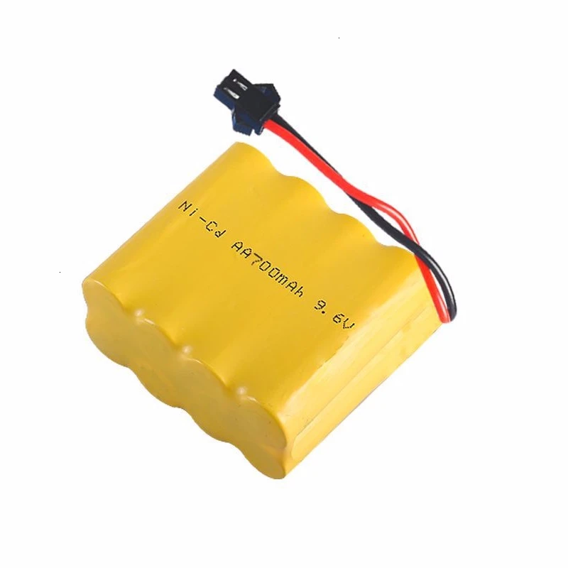 

700mah 9.6v Rechargeable Battery For Rc toys Cars Rc Boat Tanks Trains Robots Guns NiCD Battery AA 9.6v 700mah Battery Pack 2pcs