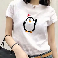 oversized women t shirt cute penguin graphic animal print female clothing short sleeve top tees tshirt