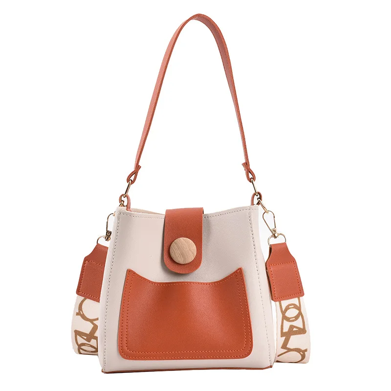 

Handbag women's summer 2021 new crossbody bag fashion hit color stiletto bag summer simple one-shoulder bucket bag