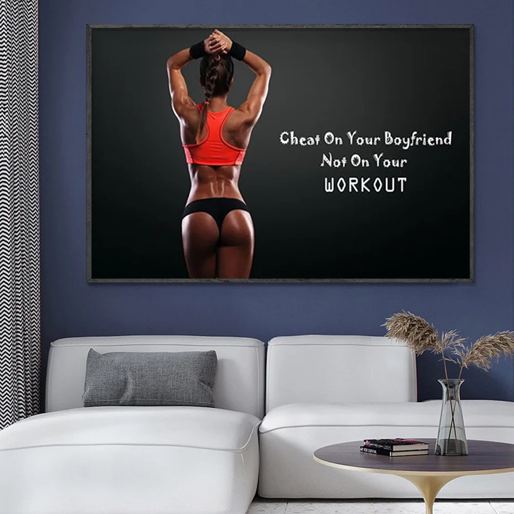 

SP032 Silk Cloth Wall Poster GYM - Body Building Keep Fit Muscle Exercise Work Out (2) Art Home Decoration Gift