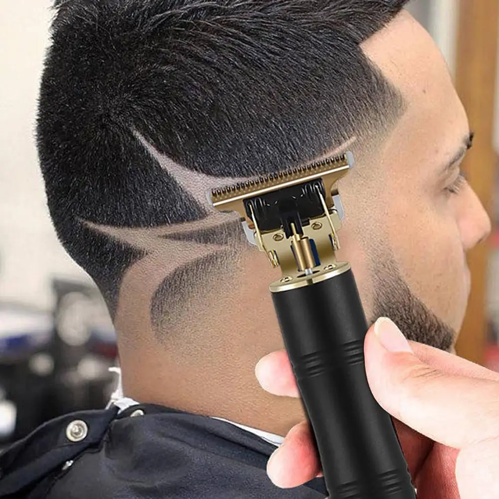 Máquina de Cortar Cabelo para Homens sem Fio Delineando Borda Forro Seguro Profissional Barba Aparador Cabelo Elétrico Corte Recarregável Pro