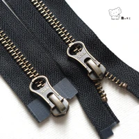 70_120cm5 ykk bronze double end long metal zipper zippers for sewing
