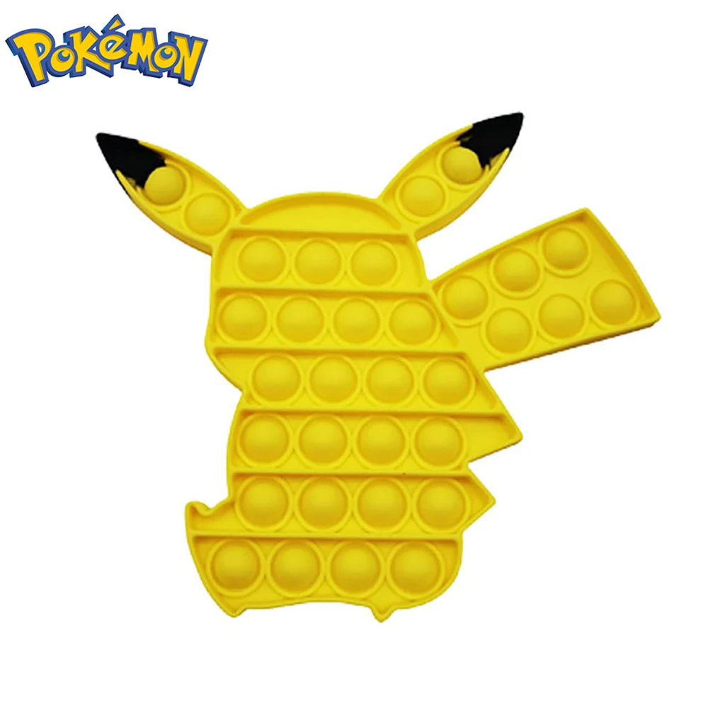 

Pokemon Pikachu Anime Anti Stress Push Bubble Figet Toys Keychain Antistress Reliever Child Funny Fidget Toy holiday gifts