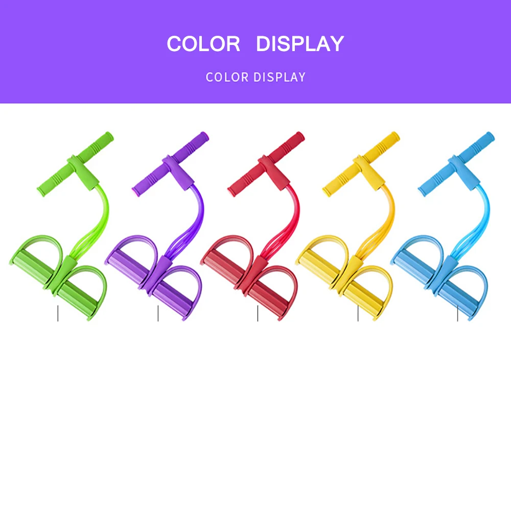 

Sit-Up Pull Rope Fitness Gym 4 Tube Resistance Bands Expander Elastic Bands Yoga Equipment Pilates Workout For Home Training