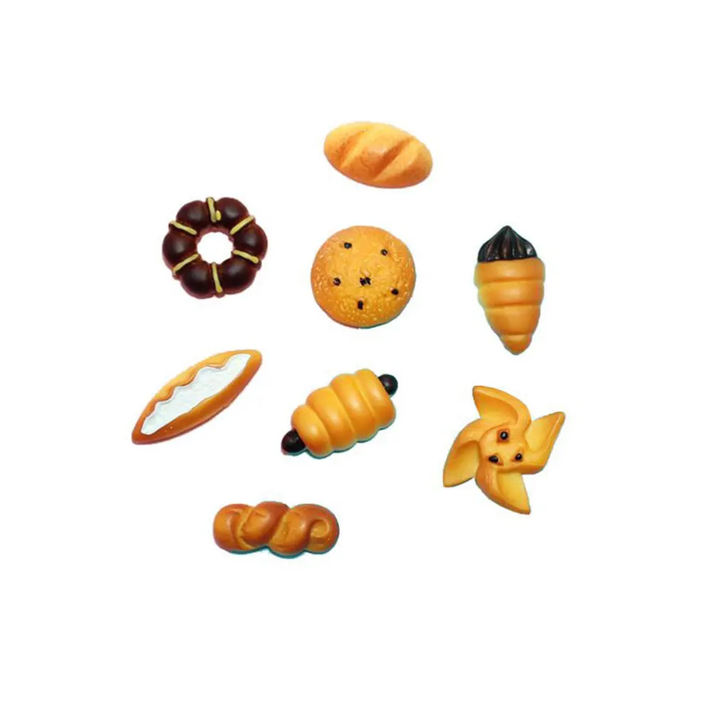50pcs Fake Bread Food Plaything Resin Accessories Children DIY Material Earring Charm (Chocolate Bread) | Игрушки и хобби