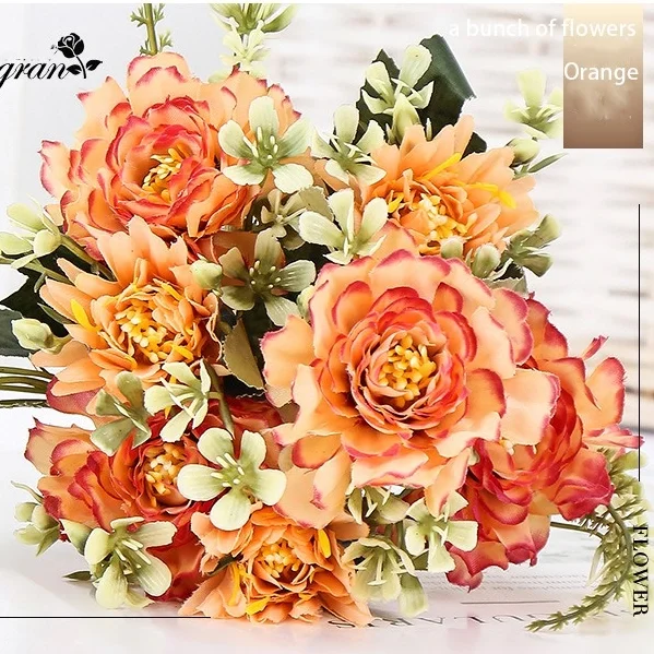 

Artificial Flowers,34cm Dahlia Bouquet,New Year Home decorate,Wedding Scene Arrangement Flower Arrangement, Valentine's Day Gift