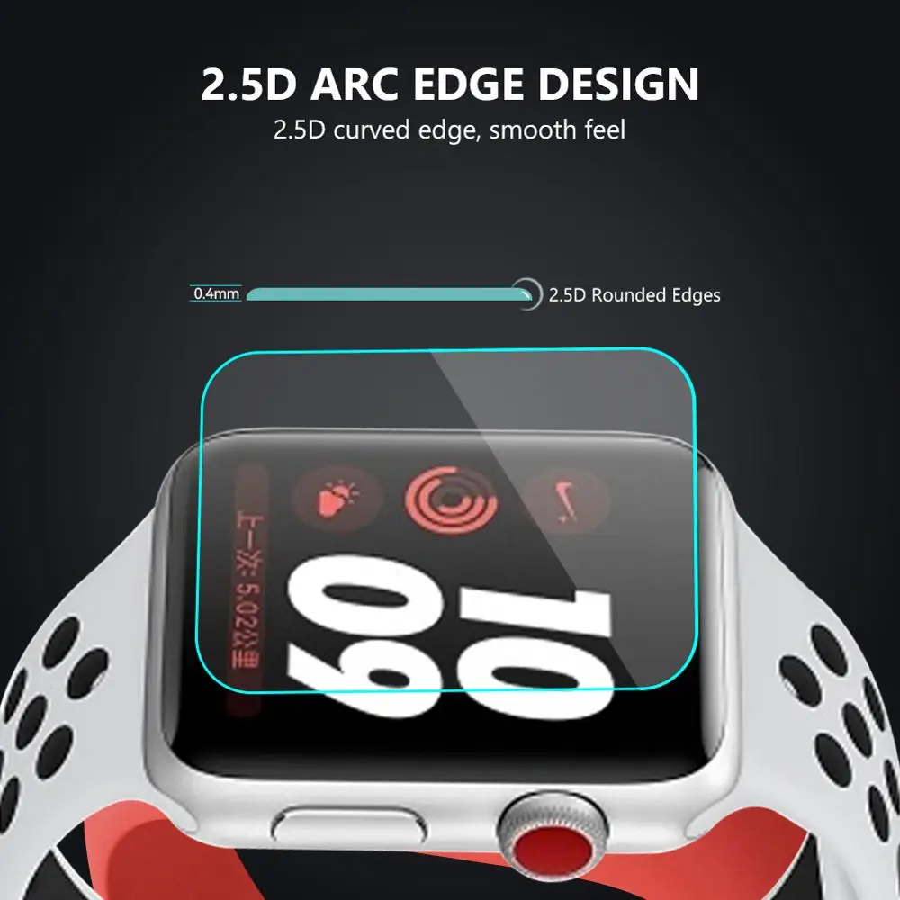 0,3 мм Защитная пленка для экрана из закаленного стекла для Apple Watch iWatch Series 1 Series2 Series3 38 мм 42 мм аксессуар