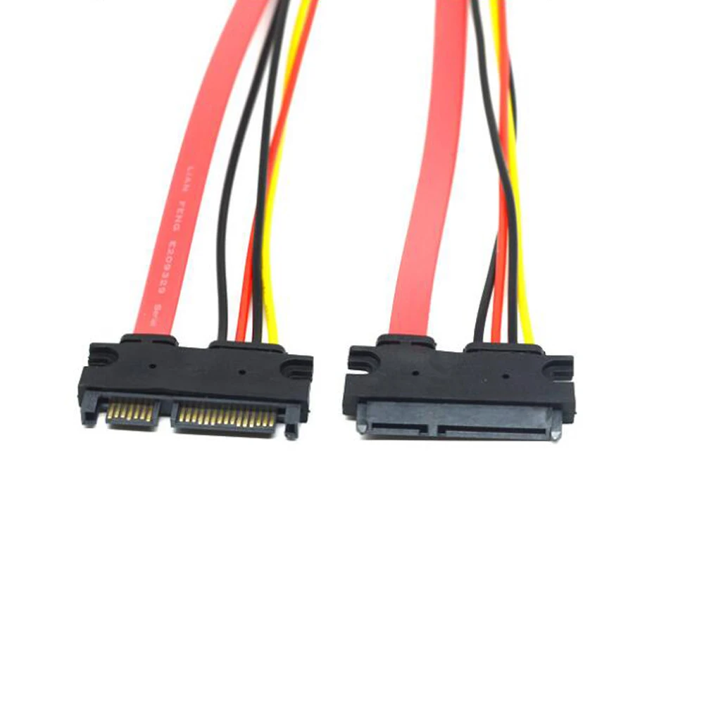 CHIPAL 30 см 50 22Pin SATA кабель для мужчин и женщин 7 + 15 Pin Serial ATA данных Мощность