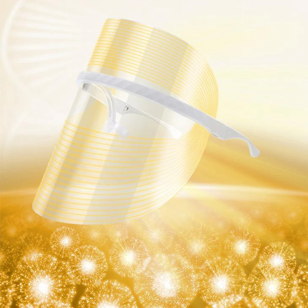 

В наличии 3 цвета светодиодный светильник маска для красоты лица Уход за лицом Акне против морщин анти-старения