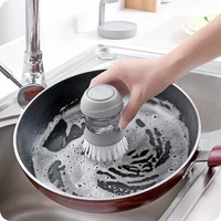 soap liquid brush automatically add washing liquid tableware brush kitchen household degreasing and descaling cleaning brush