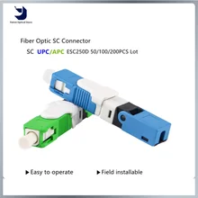 Yixton Free shipping FTTH UNIKIT ESC250D SC APC Fast Connector and SC UPC Single-Mode Fiber Optic Quick Connector FTTH SM