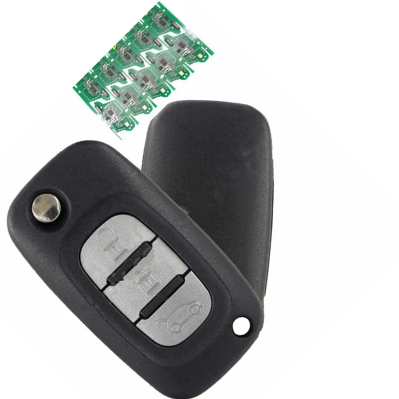 

Wilongda Flip car Key FOB 3 button remote key 434mhz ID46 pcf7961 Chip for renault Clio 2 key