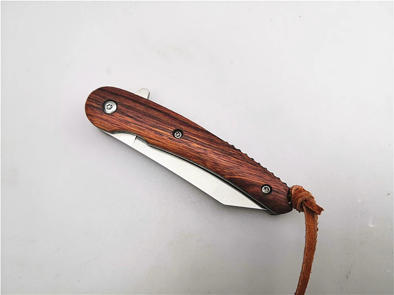 

KESIWO KH21 Pocket Folding Knife D2 Blade Wood Handle Flipper EDC/Utility Knife Outdoor/Camping/Survival/Tactical/Fishing Knife