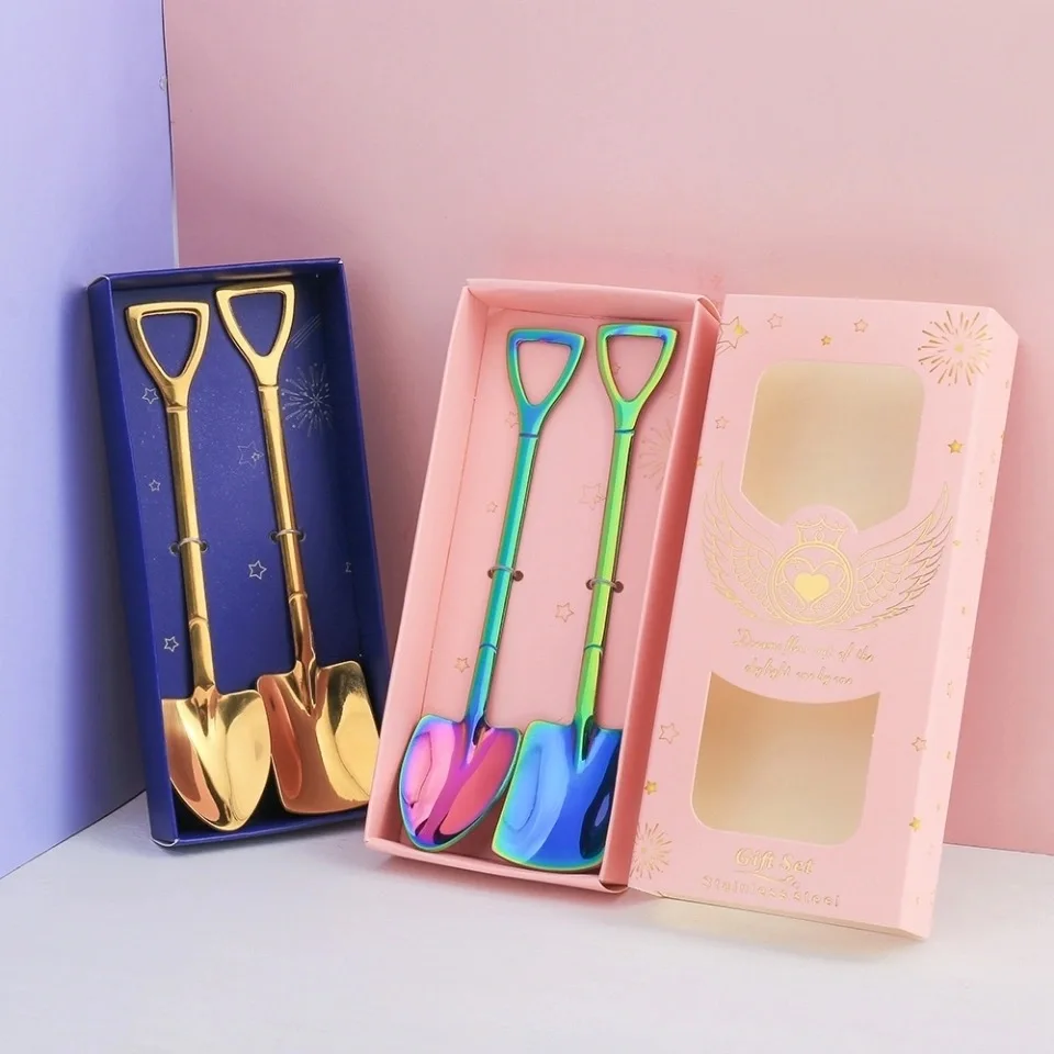

Fashion Coffee Spoon Ice Cream Dessert Spoon Retro Cute Round Head Spoon Kitchen Gadget Decoration Kitchen Bar Utensils