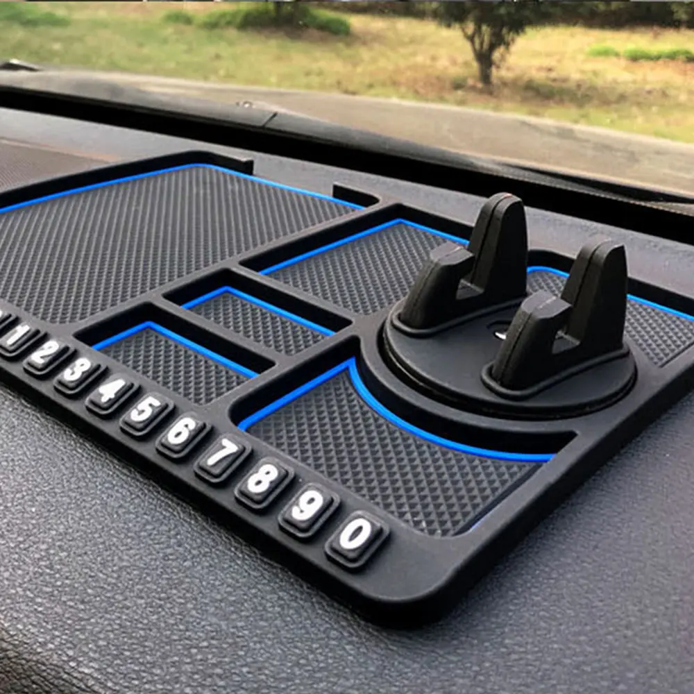 car anti slip mat pad auto dash silicone phone holder non slip sticky anti slide dashboard gps mount bracket parking number card free global shipping