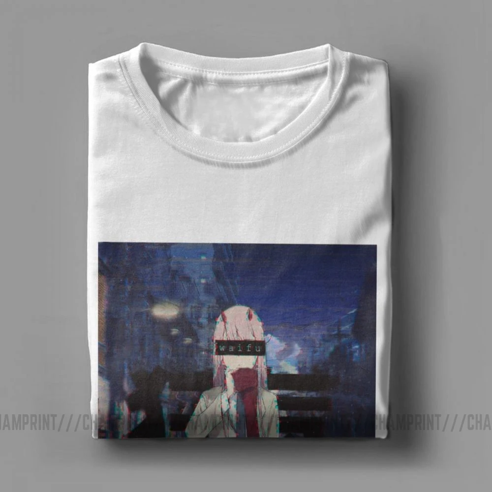 Дорогой в Фране футболка Zero Two Аниме Манга 02 Kawaii Новинка мужские топы с коротким