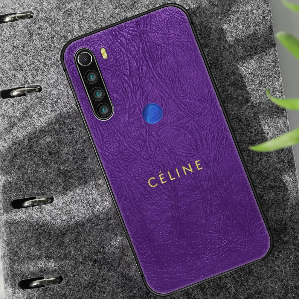 

luxury brand celins Paris Phone Case Cover Hull For XIAOMI Redmi 7 7a 8 8a 9 10X NOTE 6 7 7s 8 8t 9 9s Pro Max black Funda