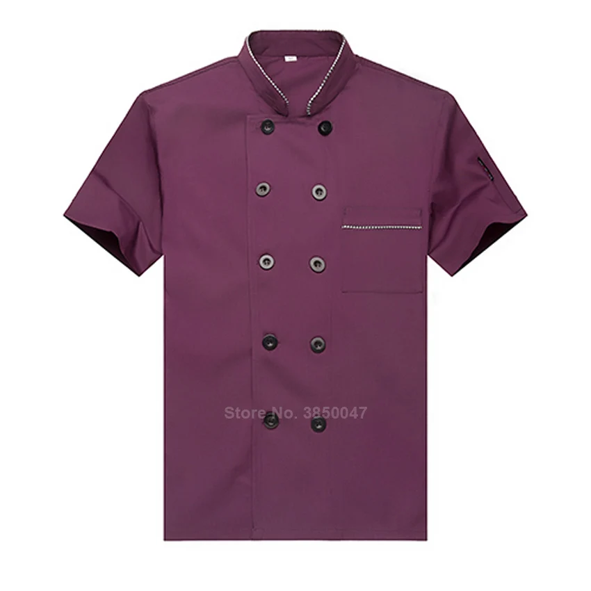 Куртка шеф повара с бесплатным логотипом короткий рукав униформа мастера