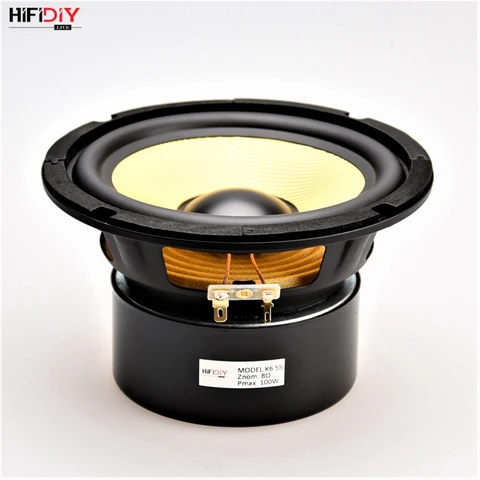 HIFIDIY LIVE HIFI колонки 6,5 дюймов 6 "Midbass НЧ динамик узел для самостоятельной сборки 8 Ом 120 Вт из стекловолокна Вибрационный таз громкоговоритель K6.5S