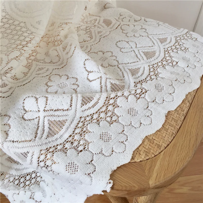 

Ins style tablecloth light beige lace tablecloth Cafe Restaurant art background cloth decorative cloth Home decoration