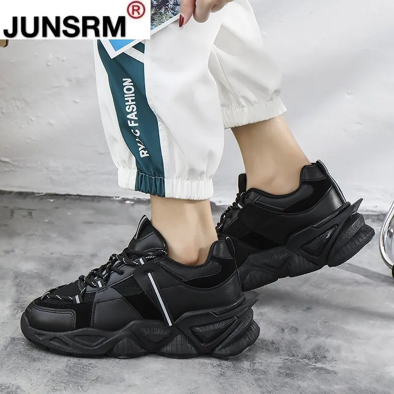 

Spring New Women Vulcanized Shoes Comfortable Platform Woman Shoes 2021 Fashion Woman Shoes Lace Up Walking Casual Woman Sneaker