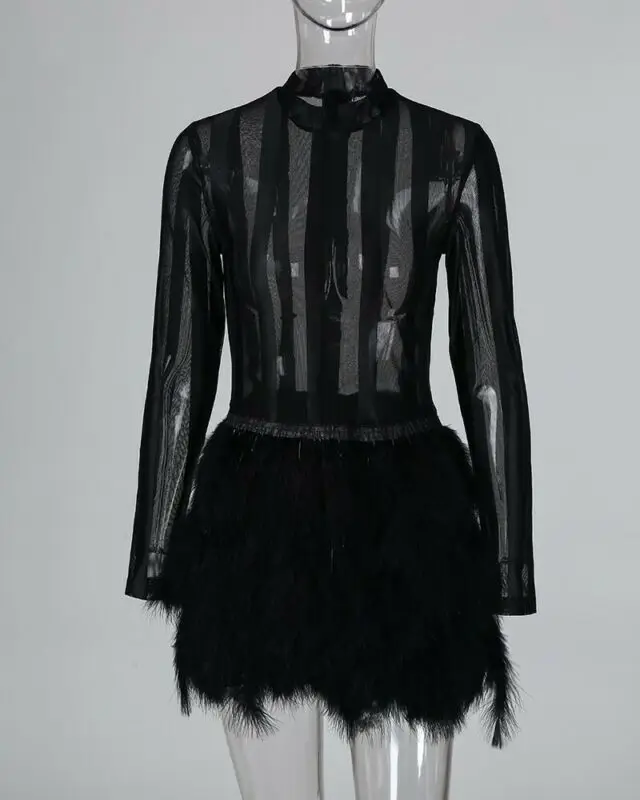 Облегающее Прозрачное платье для ночного клуба вечерние платья с длинным