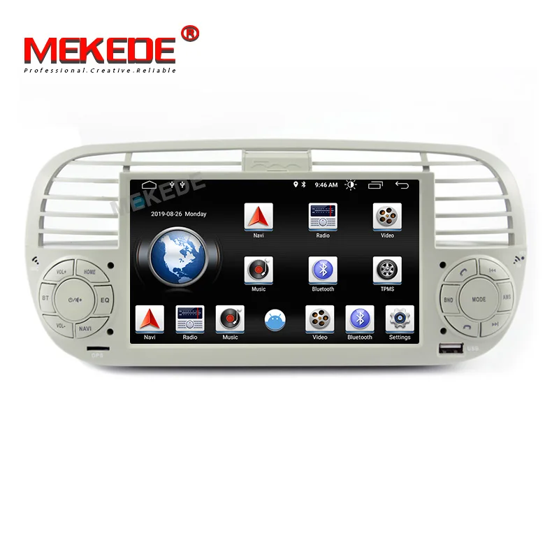 Продукт! ips DSP android 9,1 автомобильный dvd gps навигационный мультимедийный плеер для Fiat 500 2007- с wifi bluetooth carplay DAB