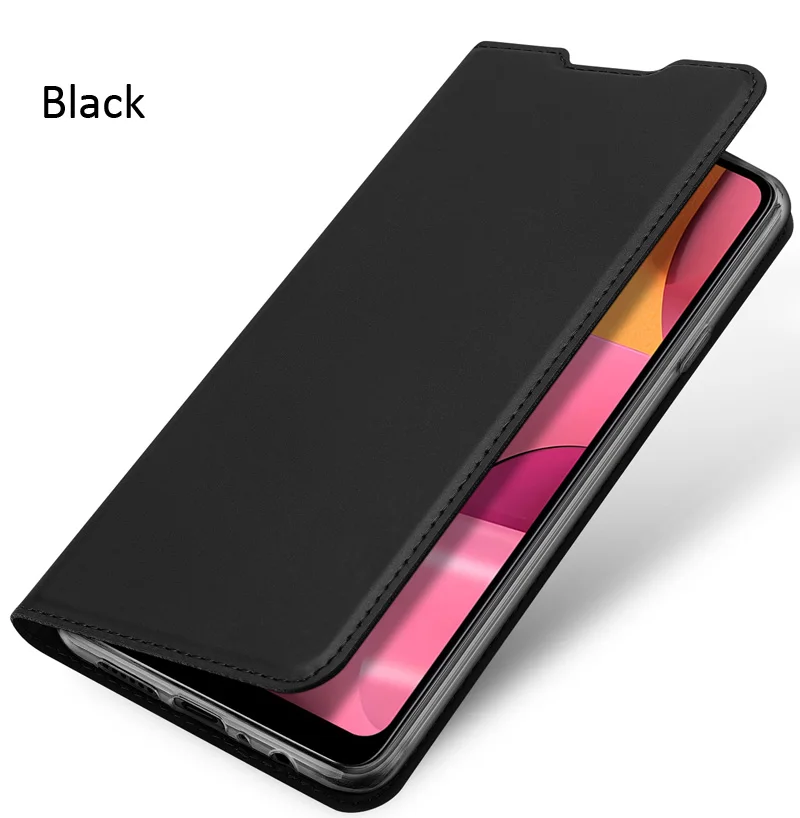 Black DUX DUCIS чехол для samsung Galaxy A30 A50 A10 A20 A40 A60 A70 Книга Флип кожаный бумажник чехол - Цвет: Black
