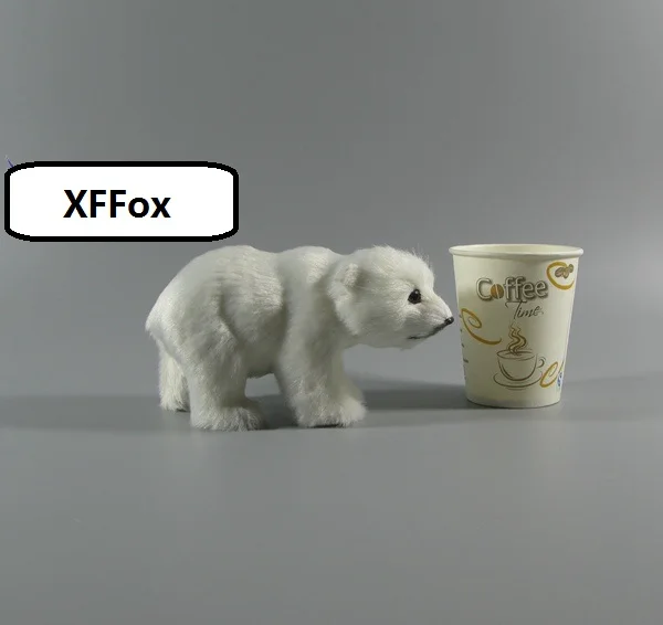 

10 шт./комплект, милые модели белого медведя из полиэтилена и пуха