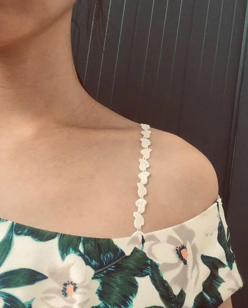 Декоративный интимный бюстгальтер аксессуары кружевной с цветами ремни для