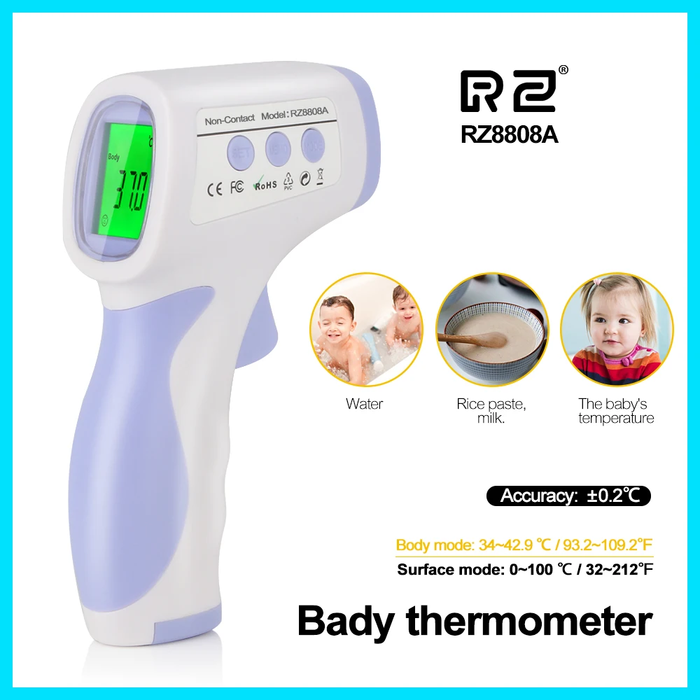RZ IR Инфракрасный термометр для человеческого тела RZ8808A бесконтактный электронный измеритель температуры termometro forhead digita термометр