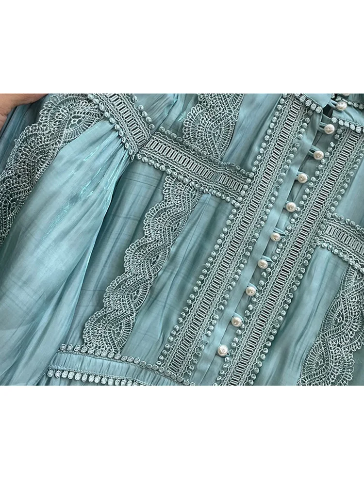 

Heavy craftsmanship, lace, applique, multi-level, high-waisted, loose-fitting dress, ladies' autumn new style, retro tutu skirt