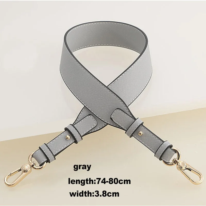 Bag Strap For Shoulder PU Leather Wide Strap Handle Accessory Fashion Crossbody Belt for Women Bags