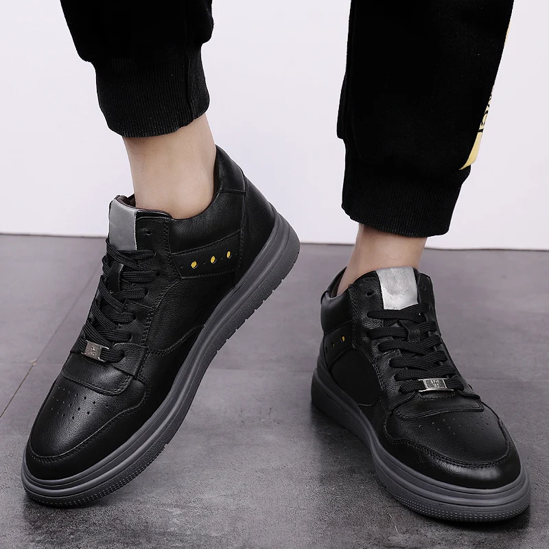 Кроссовки мужские из натуральной кожи Повседневная Удобная Уличная обувь