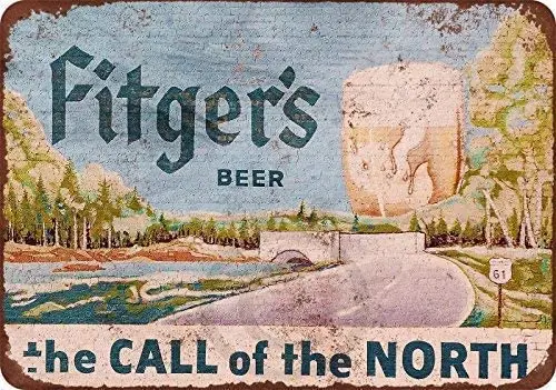 

Пивной постер Fitger'S, Забавный художественный декор, винтажные алюминиевые ретро металлические жестяные декоративные знаки, украшение на ст...